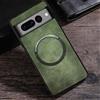 FIFTHAVE Custodia per Google Pixel 8 Pro, in pelle PU, compatibile con MagSafe, custodia in pelle vegana, classica, in TPU, silicone, antiurto, per Google 8 pro 6,7 pollici, verde