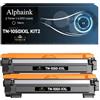 alphaink 2 Toner TN-1050-XXL compatibile per Brother DCP1612W, MFC 1910W, HL1212W, DCP1512, HL1210W, HL1110, HL1112, HL1211W, DCP1610W, DCP1510, DCP1601, DCP1616NW - CHIP - 4.000 pagine - Nero