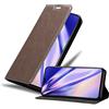 Cadorabo Custodia compatibile con Realme 5 PRO/Realme Q in BRUNO CAFÉ - Coperchio protettiva con chiusura magnetica, funzione stand e tasca per le carte