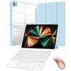 Generic Custodia con tastiera per iPad Air (3a generazione) 10,5 pollici 2019/ Pro 10,5 pollici 2017 con mouse, touchpad Custodia con tastiera staccabile con porta penna