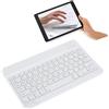 Plyisty Tastiera wireless Bluetooth, tastiera USB bianca portatile ultra sottile da 10 pollici, lingua araba/spagnola/russa, adatta per Android/OS X/Windows(10 Arabic)