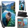 Haninsuze Cover per Xiaomi Redmi Note 13 Pro 5G Custodia Cover Pelle Libro Portafoglio con Porta Carte Magnetica Protezione Antiurto Cuoio Flip Case Custodia Cover per Redmi Note 13 Pro 5G, barca