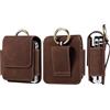 Jlyifan Custodia a fondina in pelle PU liscia con clip per cintura per Motorola RAZR 60 50 40 Ultra, Samsung Galaxy Z Flip7, Flip6, Flip5, Flip4, Flip3 5G (caffè)