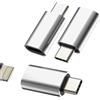 WASRUYI Adattatore da Lightning femmina a USB C maschio (confezione da 3) per iPhone 16 15 Pro Max per Apple Charger Cable Converter Type C Port Connector Lighting Charging Mobile for iPad Power Adapter