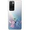 LA CASA DE LAS CARCASAS Custodia per Xiaomi Redmi 10 ufficiale di Lilo & Stitch Angel & Stitch Beso trasparente per proteggere il tuo cellulare. Cover per Xiaomi in silicone flessibile con licenza ufficiale Disney