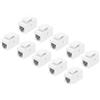 QUARKZMAN 10 Pezzi Connettore Ethernet Cat 3 RJ11 Femmina Femmina Bianco | Adattatore Rete