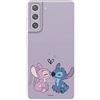 LA CASA DE LAS CARCASAS Custodia per Samsung Galaxy S21 FE ufficiale Disney Angel & Stitch Beso - Lilo & Stitch