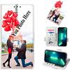 TIANDIMY Custodie Personalizzate per TCL 40 SE,Cover Personalizzata con Foto e Testo per TCL 40 SE Custodie da Cintura,Pelle Portafoglio con Supporto Flip Case Cover - White