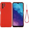 YKTO Ultra Sottile Custodia per ZTE Blade V30 Vita Cover Morbida Silicone Liquido Cover Braccialetto Custodia Protettiva Copertura Bumper Antiurto Antigraffio Funzione Custodia per ZTE Blade V30 Vita,Rosso