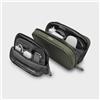 Orbitkey Olive Tech Pouch - Organizer a doppio scomparto con tasca da scrivania rimovibile, passacavi, accesso pieghevole, autoportante, realizzato con materiali riciclati e resistenti all'acqua