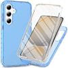 RonRun Cover Samsung Galaxy A26 5G Transparent Case con Protezione per Schermo Incorporata, Trasparente AntiGraffio Antiurto Doppia Protettiva Custodia per Samsung Galaxy A26 5G - Blu