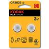 KODAK PILA KCR-2025-1 3V. 2 UDS