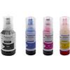 vhbw 4x inchiostro compatibile con Canon Pixma G6050, G7050, GM2050 stampante - nero, ciano dye-based, magenta dye-based, giallo dye-based 330ml