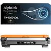 alphaink 1 Toner TN-1050-XXL compatibile per Brother DCP1612W, MFC 1910W, HL1212W, DCP1512, HL1210W, HL1110, HL1112, HL1211W, DCP1610W, DCP1510, DCP1601, DCP1616NW - CHIP - 4.000 pagine - Nero