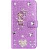 BLOTECH Custodia per Samsung Galaxy S20 Plus,Flip Cover Samsung Galaxy S20 Plus Portafoglio Glitter,3D Angel Bling in Pelle Brillantini Creativa Flip Wallet PU Leather Con Tasche Carte BackCase - Porpora