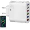Generico Blocco caricabatterie rapido,48W USB 6 porte USB C adattatore per caricabatterie da parete per laptop - per rapido C da 3,5 A, adattatore di alimentazione per laptop a ricarica