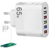 Generic Caricabatterie rapido USB - Caricabatterie per tablet, testina di ricarica rapida per telefoni cellulari | Blocchi di ricarica con prese multiple, testina di ricarica multi-interfaccia, testina di ric