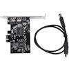 143 Scheda Controller 1394a IEEE 1394, PCI-E PCI Express a Canale Full Duplex da 2,5 GB/s con Cavo Firewire, per 10/8/7/Vista/XP/2000/ME/98SE