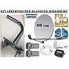 Qsweet KIT PARABOLA SATELLITARE 60CM CON ACCESSORI KIT SPECIFICO PER BALCONI E RINGHIERE