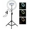 Generic Ring Light Luce ad Anello Led da 10 con Treppiede Luce per Selfie, con 3 Modalità di illuminazione e 10 Luminosità per Youtube, TikTok, Streaming live, Trucco e video