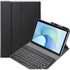 FKQLH Custodia Tastiera per Honor Pad 10 Tablet 12,1 Pollici, QWERTY Layout Tastiera Bluetooth Magnetica Staccabile con Slim Cover, Nero