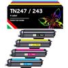 AMG Sales Cartuccia toner TN247 TN243CMYK Compatibile per Brother TN-243 Multipack TN-243CMYK DCP-L3550CDW MFC-L3730CDN MFC-L3750CDW HL-L3210CW HL-L3230CDW (Nero,Ciano,Giallo,Magenta confezione da 4)