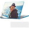 Loyobo Personalizzato per MacBook Air 13 pollici Custodia per il trasporto 2022 Release A2681 Custodia pollici Custodia 2022 Cover rigida trasparente per MacBook Air 13.6 (Crystal Blue Layout 1 immagini)