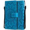 LEMORRY Custodia per Nokia G50, Cover Nokia G50 Custodia in Pelle [TPU Silicone Interno] [Scheda Slot] Cuoio Portafoglio Borsa Flip Case per Nokia G50, Fiorire (Blu)