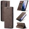 SLWYF Cover Compatible con OnePlus 7 Pro, Retro Flip Caso in PU Pelle Premium Portafoglio Custodia Resistente Protezione Chiusura Magnetica Case per OnePlus 7 Pro - Caffè