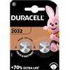 Sicignano Casalinghi Ingrosso Casalinghi Pile al Litio Duracell CR2032 3V - Confezione 2 pz. in Blister per Orologi, Telecomandi, Calcolatrici, Bilance e Dispositivi Elettronici Compatti