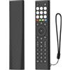 Generic Custodia protettiva per telecomando TV Hisense ERF2K38H custodia morbida in silicone antipolvere e antiscivolo con cordino (nero)