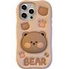 SGVAHY Cover per iPhone 11 Pro Max Carino Kawaii 3D Cartone Animato Orso Silicone Morbido Bumper Antiurto Copertura Protettiva per Bambini Ragazze