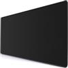 LznYi Tappetino per mouse grande, nero, con base in gomma antiscivolo, 600 x 300 mm, XL, bordo cucito, tappetino da scrivania per laptop, computer e PC (60 x 30 cm, nero, Regno Unito)