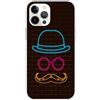 Mixroom - Cover Custodia Back case In TPU Silicone Morbido Per iPhone 15 PLUS Fantasia Bombetta E Baffi Neo N971
