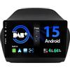 BXLIYER SXAUTO 『Built-in DAB』 Android 15 IPS Autoradio Per Hyundai IX35 (2010-2017) - Senza fili CarPlay/Android Auto - 4G+64G - LED Camera + MIC - Fast-boot Volante 360-CAM - 2 Din 10 Pollici