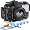 Starbea Seafrogs - Alloggiamento subacqueo per fotocamera Olympus TG-6, accessori subacquei professionali, 60 m, per Olympus Tough TG-6 nero