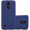 Cadorabo Custodia per LG K4 2017 in FROST BLU SCURO - Morbida Cover Protettiva Sottile di Silicone TPU con Bordo Protezione - Ultra Slim Case Antiurto Gel Back Bumper Guscio
