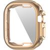 GMUJIAO [2 Pack Cover per Apple Watch Ultra/Ultra 2 49mm,Custodia in Morbido Silicone di Gel AntiGraffio in TPU,Anti-Graffio Protettiva Case-Oro Rosa