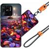 JEZSTHAI Cover Compatibile con Redmi 10C Custodia in Silicone TPU Morbido con Cordino/Laccio Tracolla Cellulare,Antiurto AntiGraffio Protettiva Bumper Case con Disegno Motivi,Cover*A09