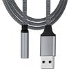 Whnbuij Adattatore da USB a Jack - Trasmettitore audio, porta musicale, convertitore stereo | Convertitore jack audio per laptop due in , cavo di prolunga auricolare ausiliante con cab