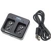 vhbw caricabatterie da 2 compatibile con pile, batterie Ni-Cd, NiMH, Li-Ion (batterie ricaricabili da 9V) - caricabatterie micro USB