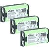 vhbw 3x batteria compatibile con Sony MDR-RF850RK, MDR-RF855, MDR-RF855RK, MDR-RF855R auricolari cuffie wireless (700mAh, 2,4V, NiMH)
