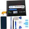 GLK-Technologies Batteria di ricambio ad alta potenza, compatibile con HTC U11 Plus, GLK-Technologies, batteria ricaricabile da 3930 mAh, incl. set di attrezzi professionali NUE