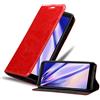 Cadorabo Custodia Libro per WIKO Y60 in ROSSO MELA - con Vani di Carte, Funzione Stand e Chiusura Magnetica - Portafoglio Cover Case Wallet Book Etui Protezione