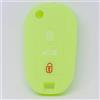 mt key Cover per chiavi auto Cover protettiva in silicone verde fluorescente compatibile con Citroen Peugeot C4 Picasso Jumpy