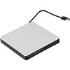 Hemobllo Masterizzatore Dvd Esterno Facile da Trasportare Ultra Sottile e Leggero USB 3.0 Supporta Dvd-rom 8x e Cd-rom 24x, Design Classico in Abs per Laptop e Desktop