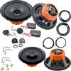 EvoTuning Kit 6 Casse Altoparlanti per Fiat Panda 169 dal 2003 al 2012 Anteriori e Posteriori compatibile con Hertz DSK165.3+DCX165.3 Set 2 Woofer 2 Tweeter 2 Coassiali 4 Anelli 4 Cavi +2 Griglie TW