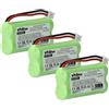 vhbw 3x NiMH batteria 700mAh (2.4V) compatibile con telefono cordless Siemens Gigaset A160, A165, A165 Trio sostituisce V30145-K1310-X359, V30145-K1310-X383.