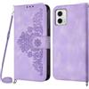 Netany Cover per Motorola Moto G73 5G con Cordino, Flip Portafoglio Custodia in Pelle, [2 Porta Carte][Chiusura Magnetica],Custodia Libro Antiurto Cover con Laccio per Motorola Moto G73 5G (Viola)