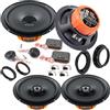 EvoTuning Kit 6 Casse Altoparlanti per VW Tiguan dal 2007 al 2024 Anteriori e Posteriori compatibile con Hertz DSK165.3+DCX165.3 Set 2 Woofer 2 Tweeter 2 Coassiali 4 Anelli 4 Cavi (No Plug and Play)